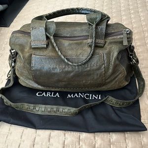 Carla Mancini Green leather Crossbody Bag